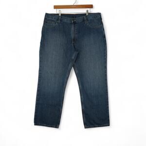 Carhartt Jeans Mens 40x30 Blue Relaxed Fit Straight Leg Denim BD1483-M
